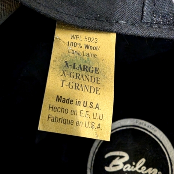 The Bailey Blixen Wool LiteFelt Fedora Hat Size XL - Picture 12 of 17